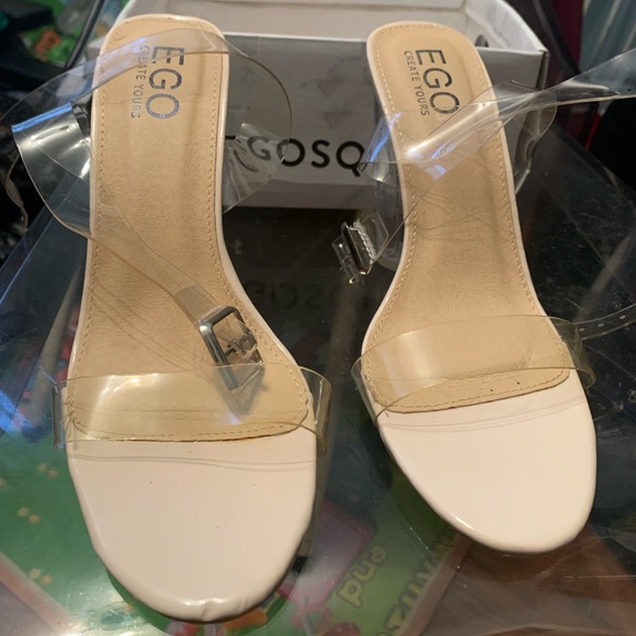 EGO ARIANA BARELY THERE PERSPEX BLOCK CLEAR
HEEL IN NUDE PATENT - Picture 8 of 12